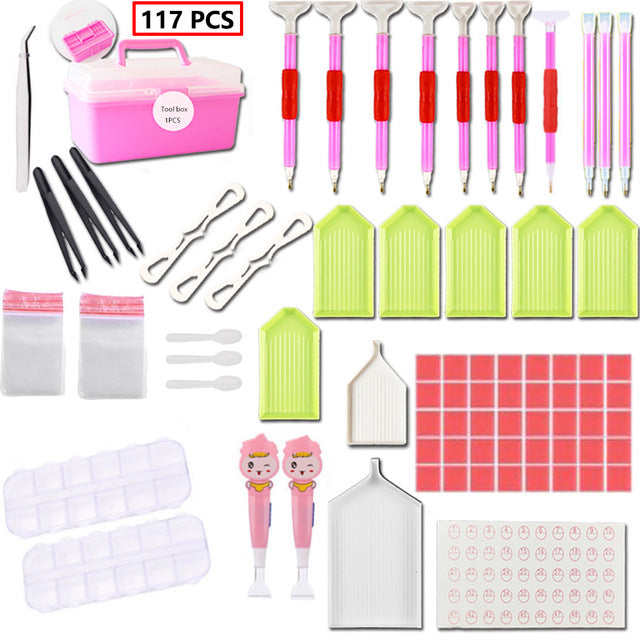 Kit Pen Glue Tweezer With Storage Box