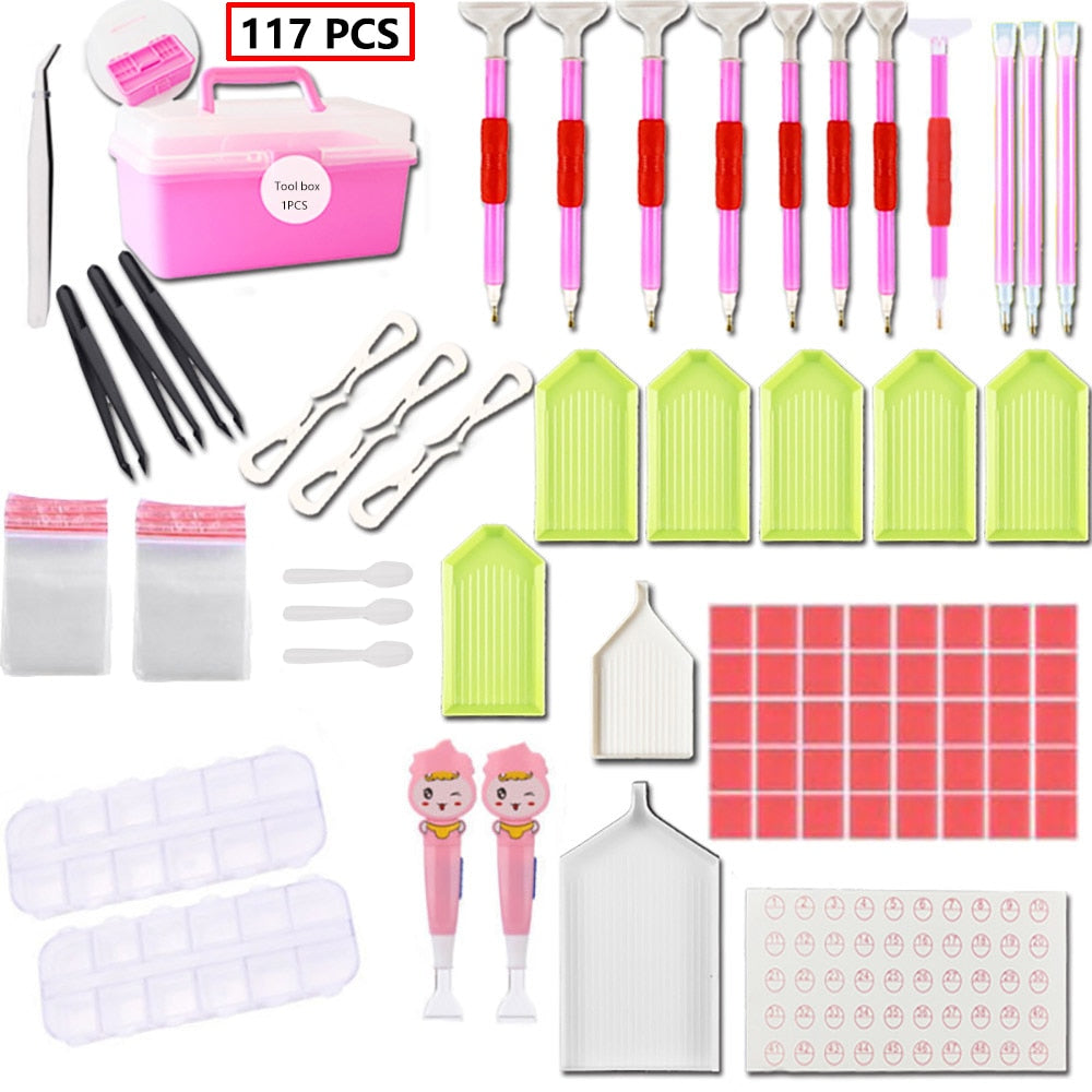 Kit Pen Glue Tweezer With Storage Box