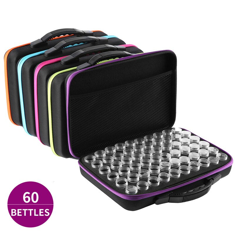 60 Bottles Collections Bag Diamond Embroidery Container