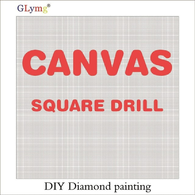 5D Diamond Painting Square/Round With Markings Canvas Blank Grid