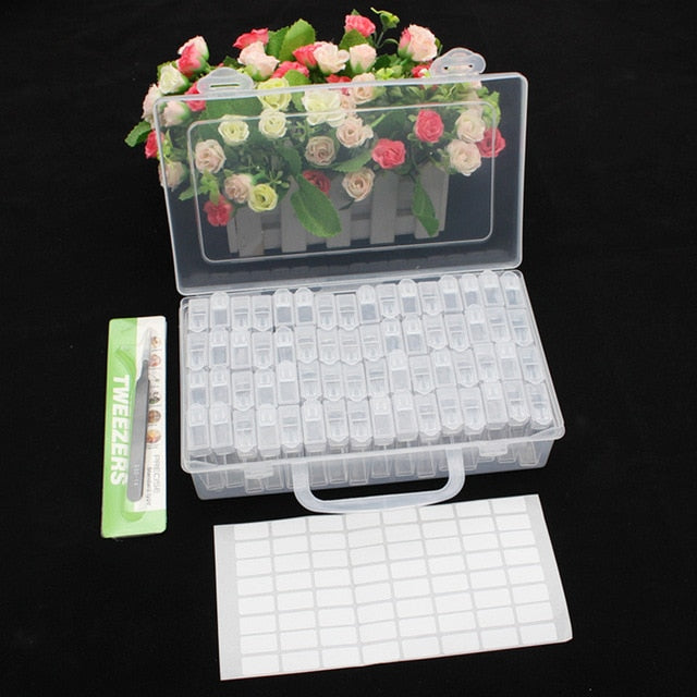 5d Diamond Painting Tools Kit Transparent Plastic Storage Box Jewelry