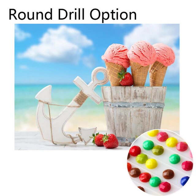 Strawberry Ice Cream 5d Diamond Painting
