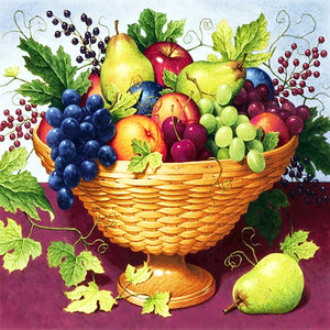 Flower Basket Fruit 5D Diamond Embroidery