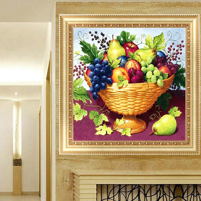 Flower Basket Fruit 5D Diamond Embroidery