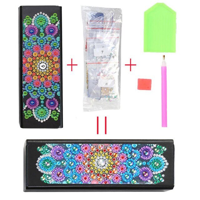 New Fine DIY Diamond Painting Sunglasses Case Portable Leather Glasses