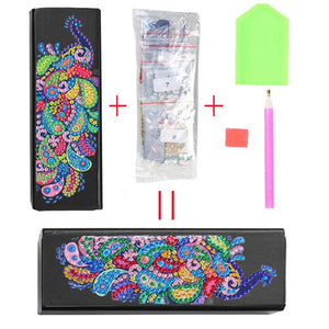 New Fine DIY Diamond Painting Sunglasses Case Portable Leather Glasses
