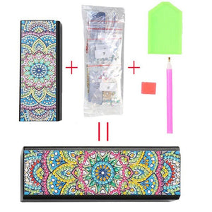 New Fine DIY Diamond Painting Sunglasses Case Portable Leather Glasses