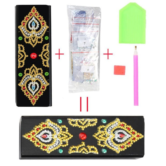 New Fine DIY Diamond Painting Sunglasses Case Portable Leather Glasses