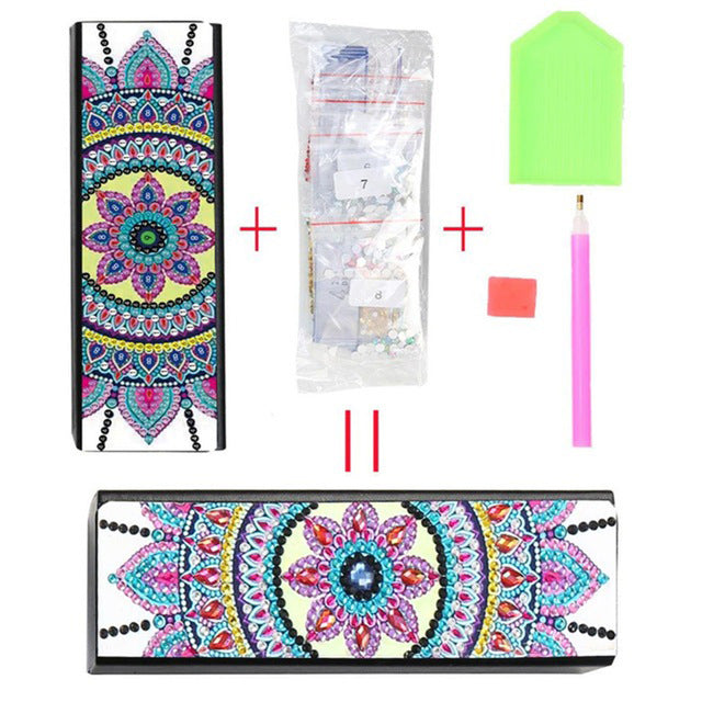 New Fine DIY Diamond Painting Sunglasses Case Portable Leather Glasses