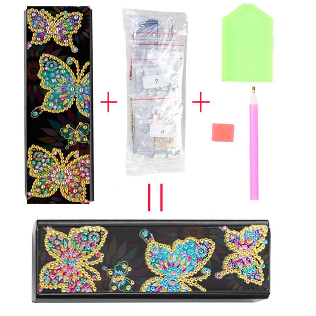 New Fine DIY Diamond Painting Sunglasses Case Portable Leather Glasses
