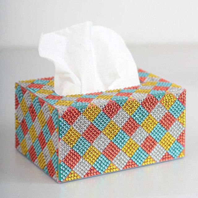 Handmade Storage Box Cartoon Tissue Box Diamond Roll