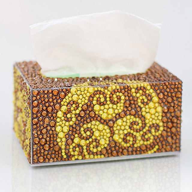 Handmade Storage Box Cartoon Tissue Box Diamond Roll