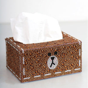 Handmade Storage Box Cartoon Tissue Box Diamond Roll