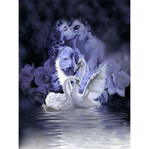 Swan Lovers Married Diamond Art