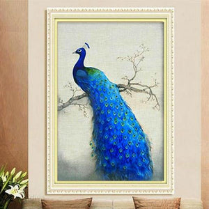 Blue Peacock Diamond Painting