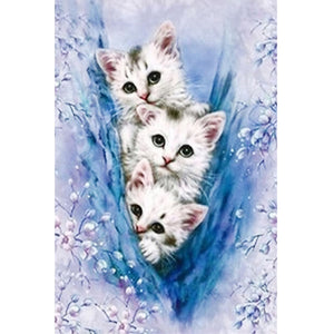 Three Cat 5D Diamond Embroidery