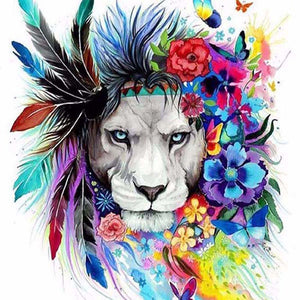 Colorful Lion Head Diamond Painting