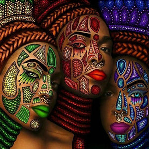 African Women Portrait 5d Diy Diamond Painting