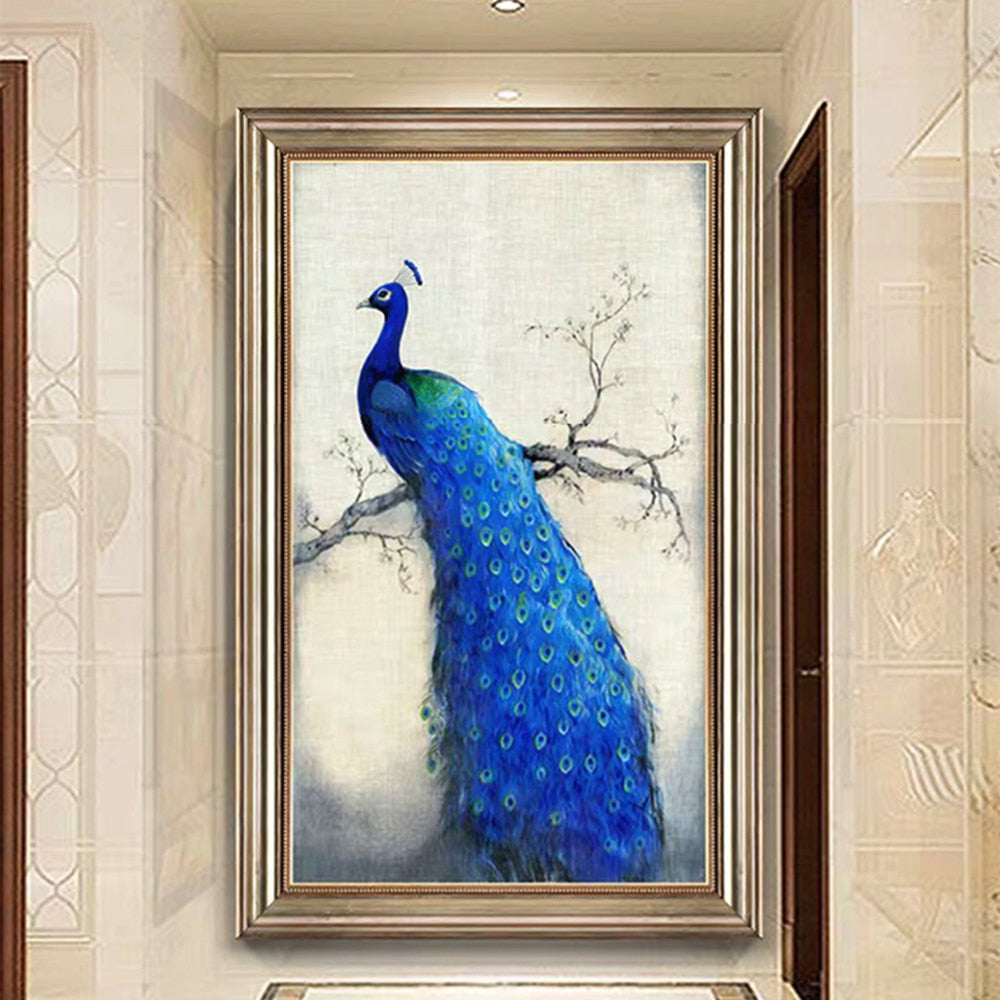 Blue Peacock Diamond Painting