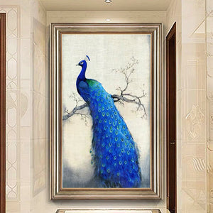 Blue Peacock Diamond Painting