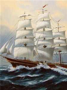 Ship Boat Crystal Needlework