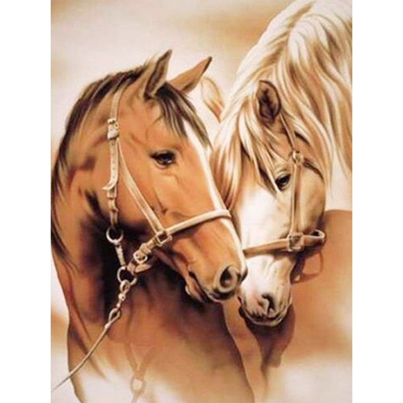 Horse Couple Diamond Embroidery