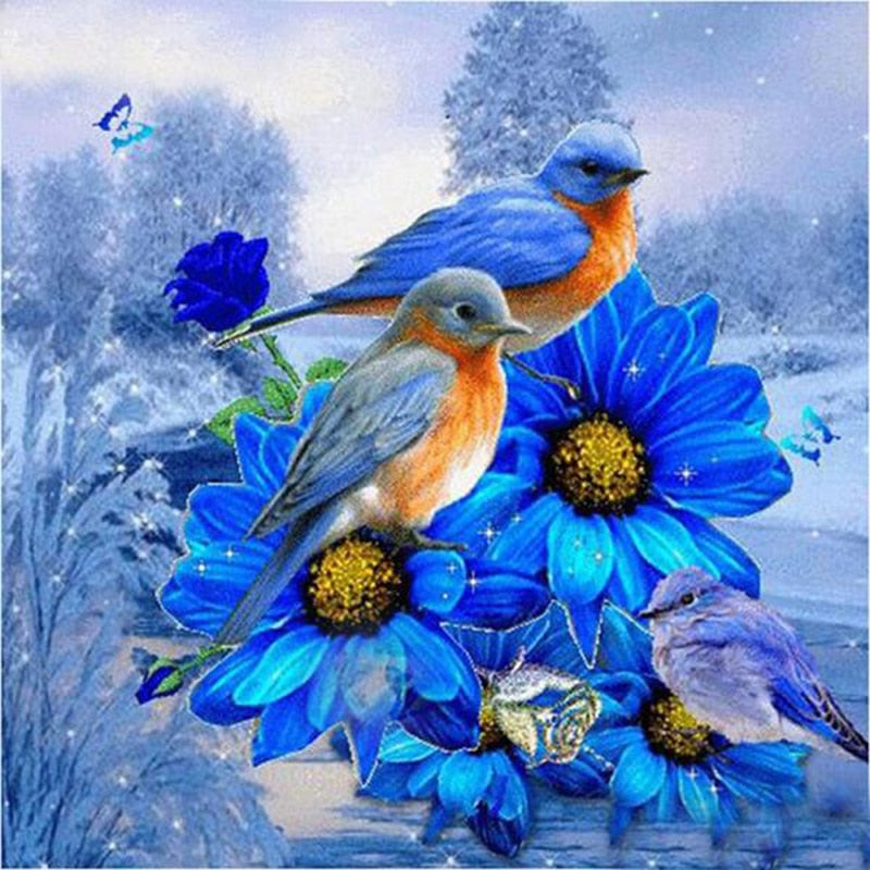 Flower + Bird 5D Diamond Art