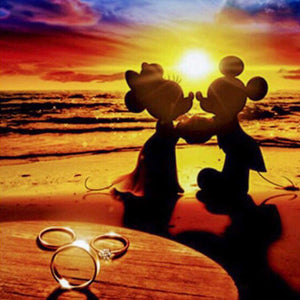 Mickey Mouse Sunset Cross Stitch Kit