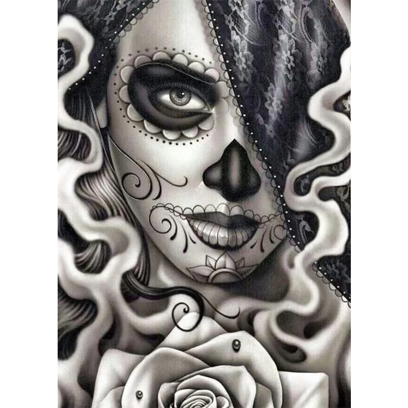 Dead Sugar Skull Girl Diamond Painting kit