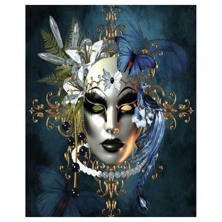 Woman Mask Halloween Diamond Painting