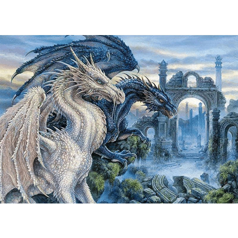 Mystical Dragons Embroidery Cross Stitch Kit