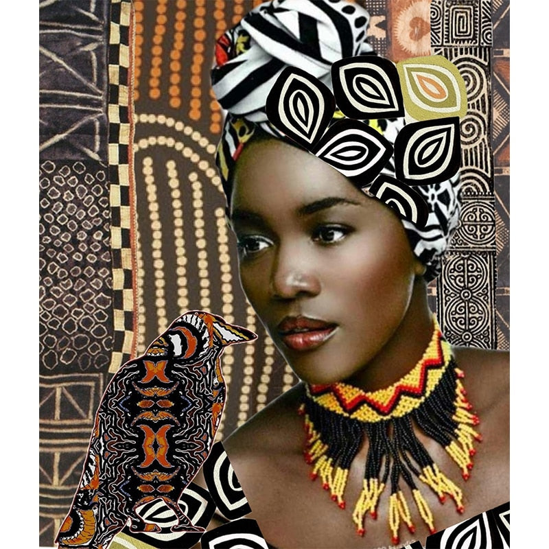 African Woman Cross Stitch Kit