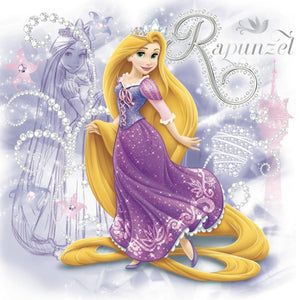 Princess Rapunzel Embroidery Cross Stitch Art