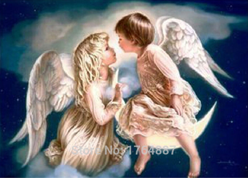 Little Angel Boy and Girl 5D Art