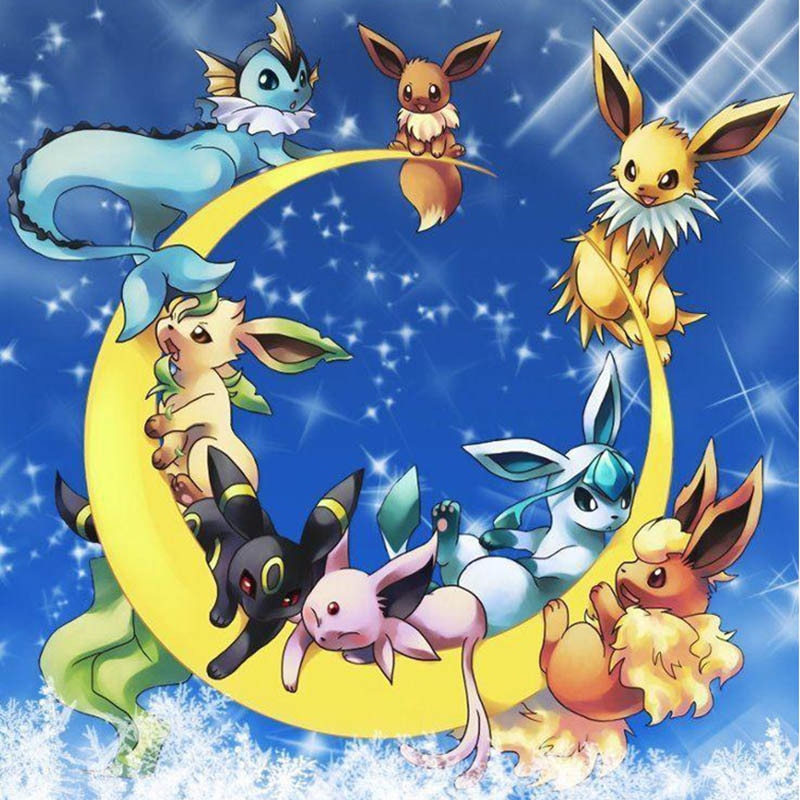 Pokemon Cross Stitch Round Diamond Painting