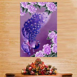 Purple Peacock Diamond Painting