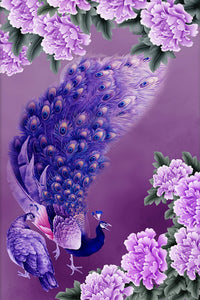 Purple Peacock Diamond Painting