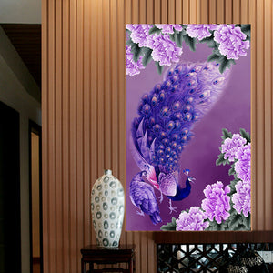 Purple Peacock Diamond Painting