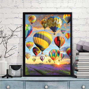 Hot Air Balloon Rhinestone Embroidery