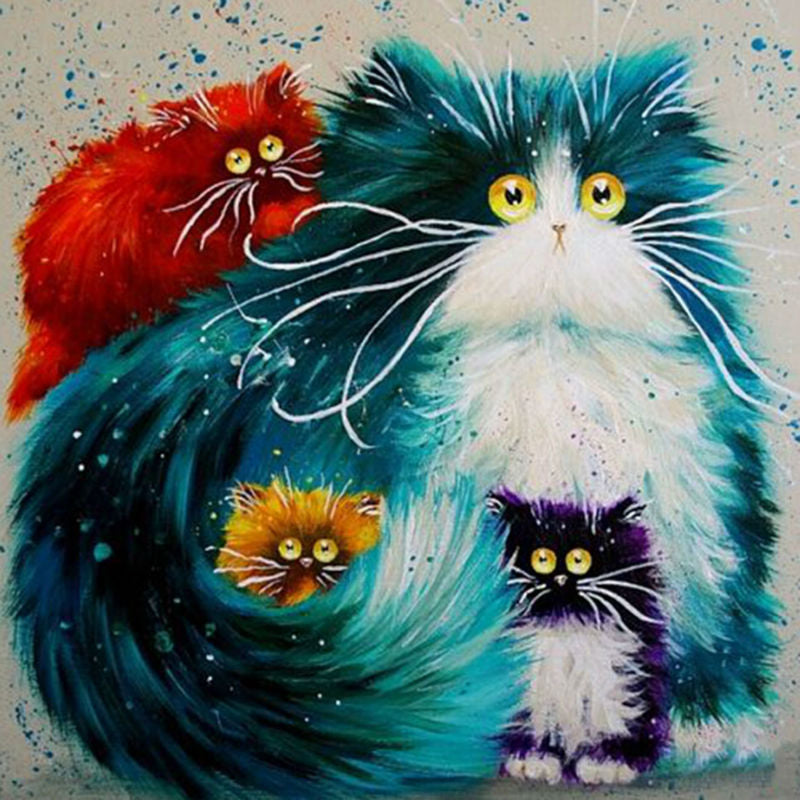 Colorful Cat Diamond Painting