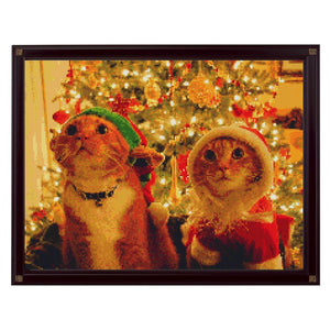 Christmas Cat Diamond Art