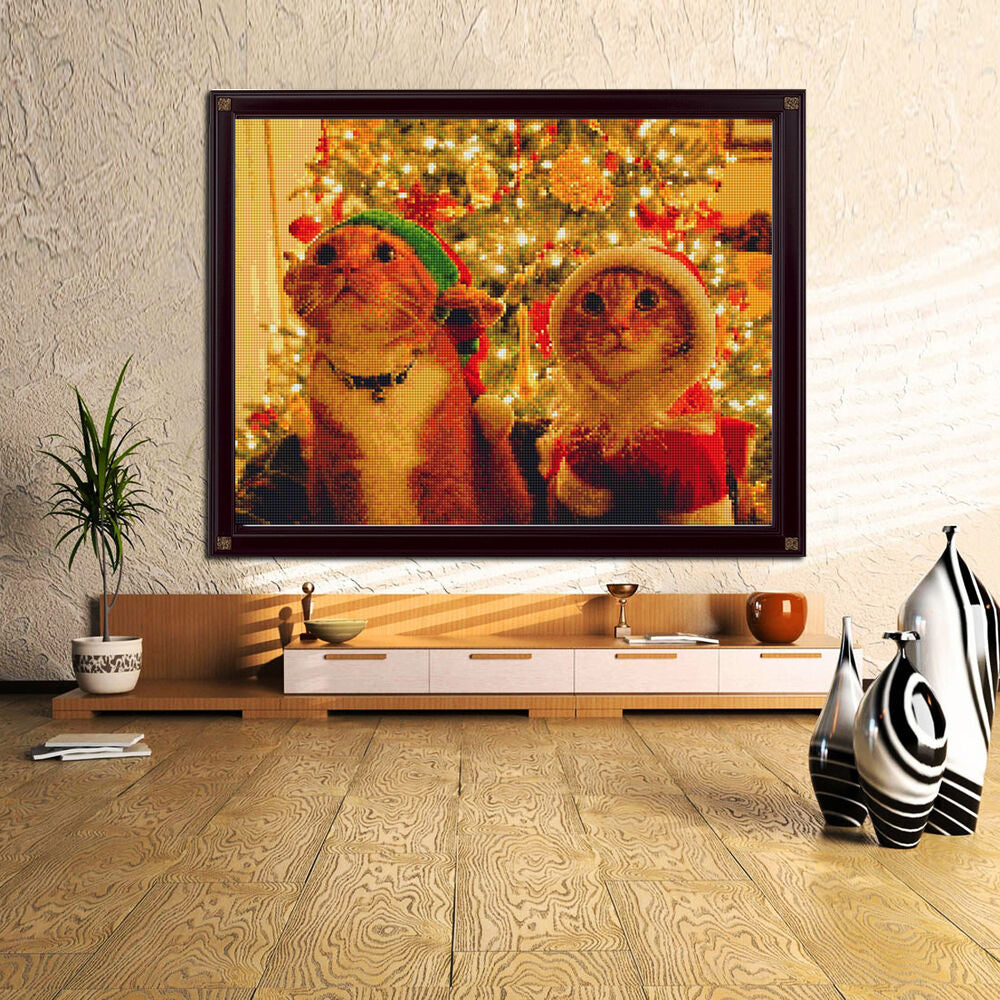 Christmas Cat Diamond Art