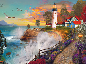 Seascape Rainbow Lighthouse Diamond Painting