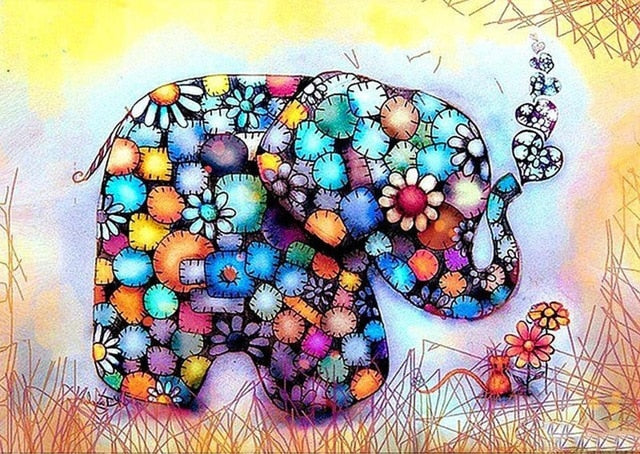 Colorful Elephant Diamond Embroidery Kit