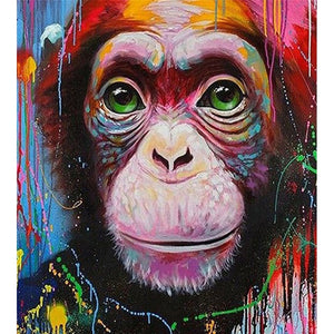 Colorful Cartoon Orangutan Diamond Embroidery Painting