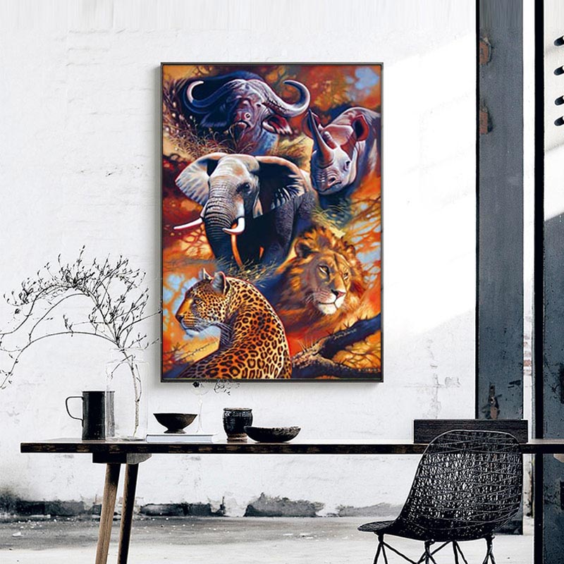 Big Five Animals Lord Full Diamond