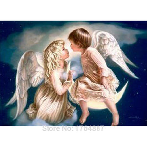 Little Angel Boy and Girl 5D Art