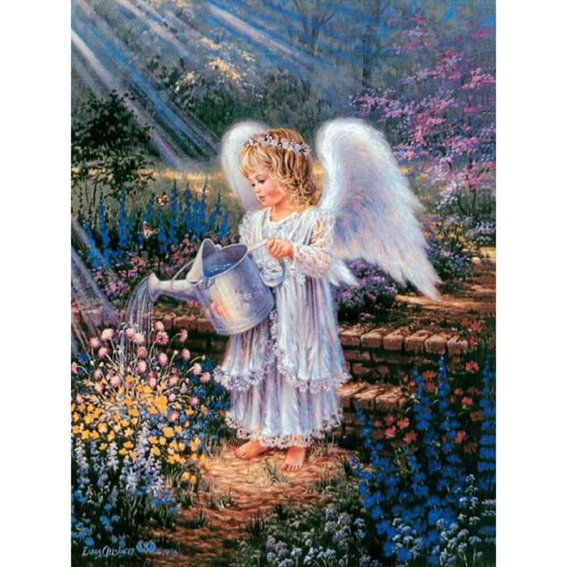 Angel In Garden Diamond Painting