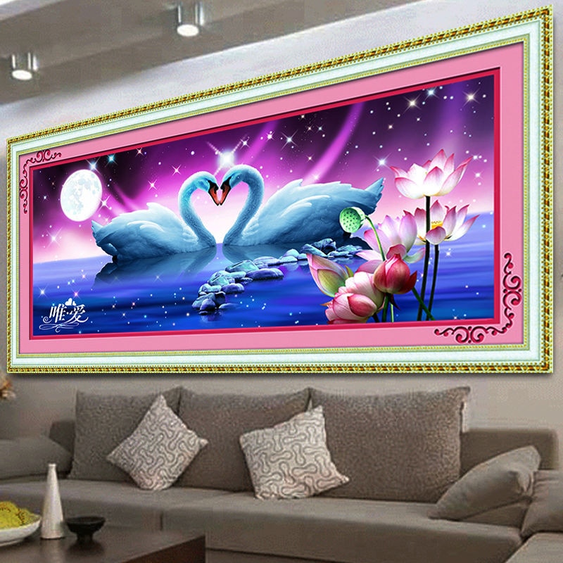 Swan Lake Bedroom 5D Painting