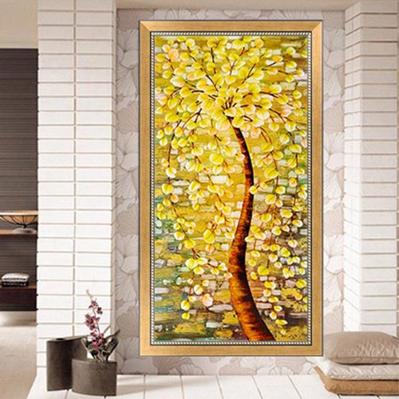 Golden Tree Diamond Painting